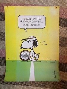 Rare Vintage 1950s Peanuts Schulz Snoopy Tennis Motivational Poster Hallmark Ebay