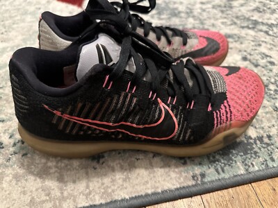 シューズ(男性用) NIKE KOBE10 ELITE MAMBACURIAL Kobe X 10 Elite Low Flyknit Mambacurial Black Pink Mens Size 8.5