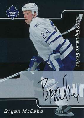 2001-02 BAP Signature AUTOGRAPH #146 BRYAN McCABE - Toronto Maple Leafs
