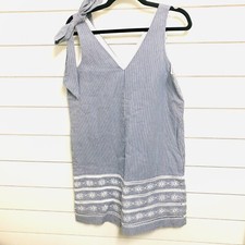 Vineyard Vines Moonshine Sandbar Strip Bow Sleeveless V-Neck Dress Size XS