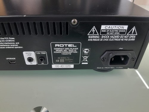 ROTEL RCD 12 CD PLAYER WITH REMOTE - Imagen 12 de 14