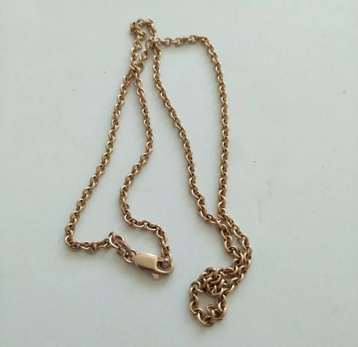 VINTAGE 375 9ct SOLID ROSE GOLD CHAIN LINK MARKED JM. 7g 42cm eBay