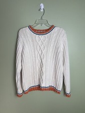 90s Womens Vintage Liz Claiborne Lizwear Jeans Fishermen  s Chunky Knit Sweater M