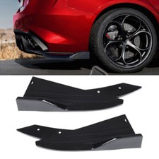 Rear Bumper Lip Side Splitter Diffuser Spoiler Body Kit Black Abs Universal Car Rear Bumper Lip Side Splitter Diffuser Spoiler Body Kit Black Abs Universal Car