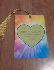 "Individuality"Love Affirmation Bookmark Tarot Oracle Card Gift Purified&Charged