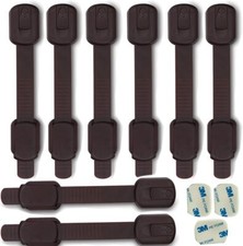 Child Safety Cabinet Locks for Baby Proof, Safety Locks for Cabinets Brown 