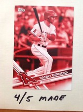 Danny Espinosa  #ANG-5 LA Angels 4/5 Made 2017 Topps 5X7 Jumbo Red Version
