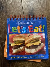 Vintage 2005 Pampered Chef Let  s Eat Cookbook Recipes Cook Book