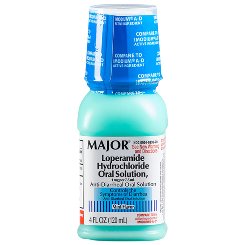 Major Loperamide Oral Suspension AntiDiarrheal Liquid 4 oz