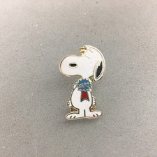 Peanuts Snoopy Enamel Pin "Hero" 1" Aviva United Feature Gold Tone Taiwan