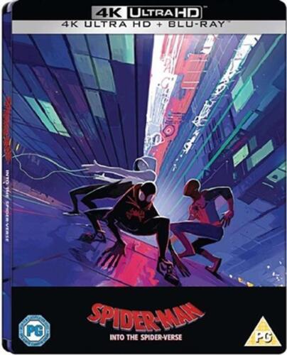 Spider Man Into The Spider Verse 4K UHD+BR Limited Steelbook Blu-ray Movie Film - Foto 1 di 1