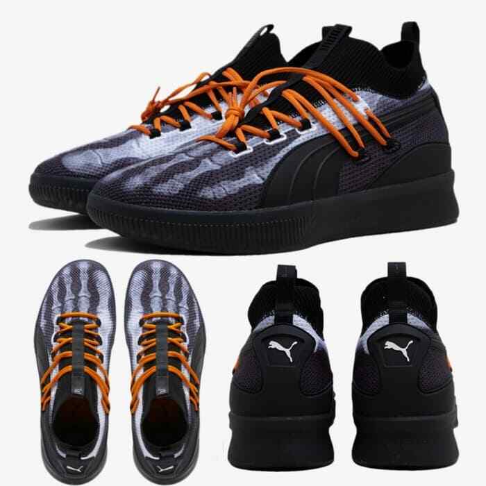 シューズ(男性用) puma atmos clyde court Puma CLYDE COURT X-Ray Skeleton Halloween Black Orange Air