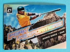 2019 Panini Donruss Optic Peak Performers HOLO SILVER PRIZM Khris Davis #PP-10