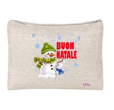 pochette donna  porta oggetti scritta buon natale idea regalo simpatica natale