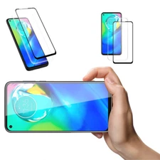 2 X Motorola G8 G8 Play G Power Screen Protector Glass Bubble Free Full Cover