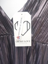 BNWT Women's Short Oh My Love Shimmer Dress Silver Lining  - Size S