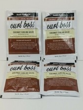 Aunt Jackie's Curl Boss Coconut Curling Gelee for Curls Coils Waves 1.75oz 4PK