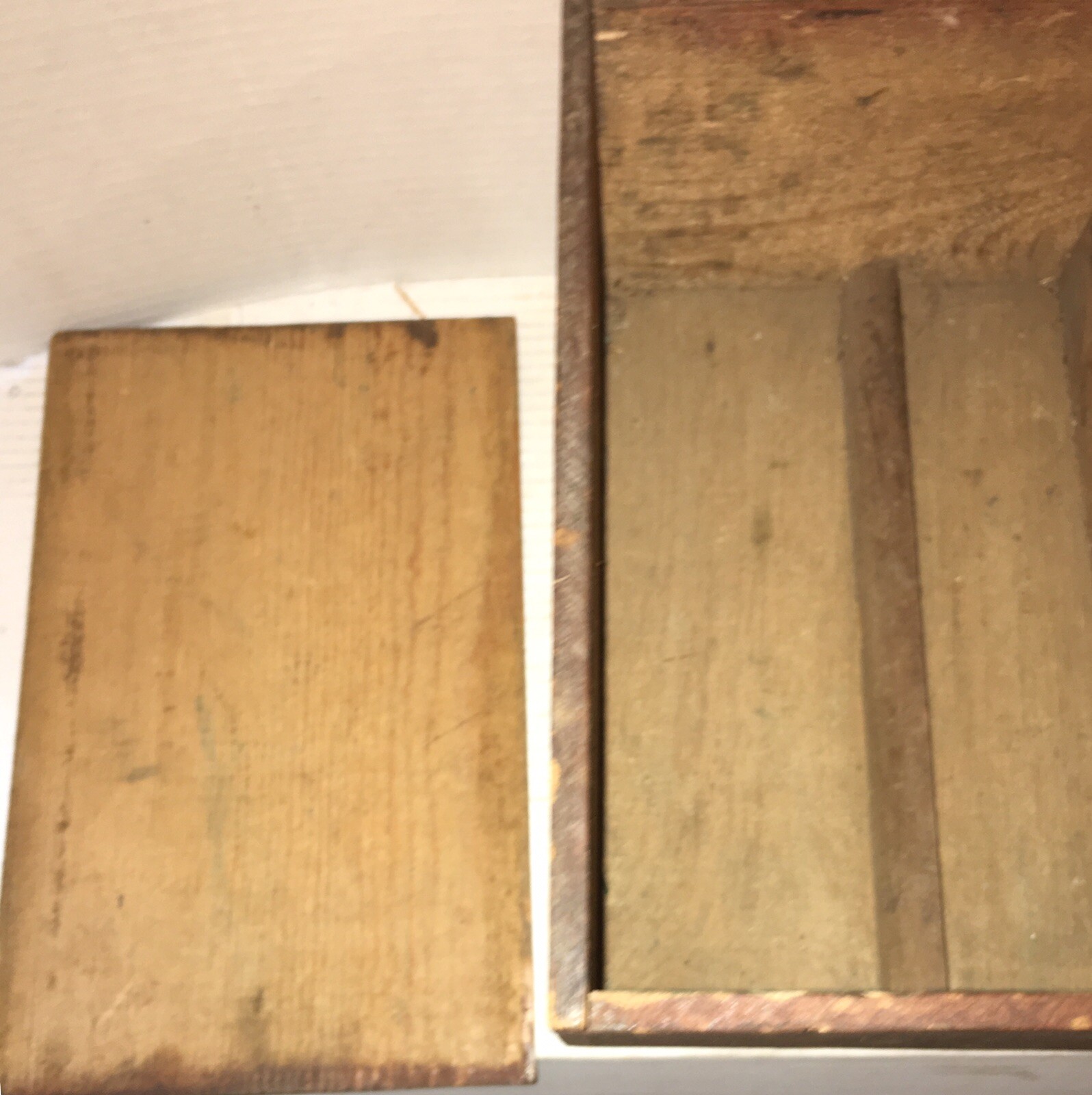 ANTIQUE SLIDE LID CANDLE Box DOCUMENT BOX OLD PAINT Dry Finish