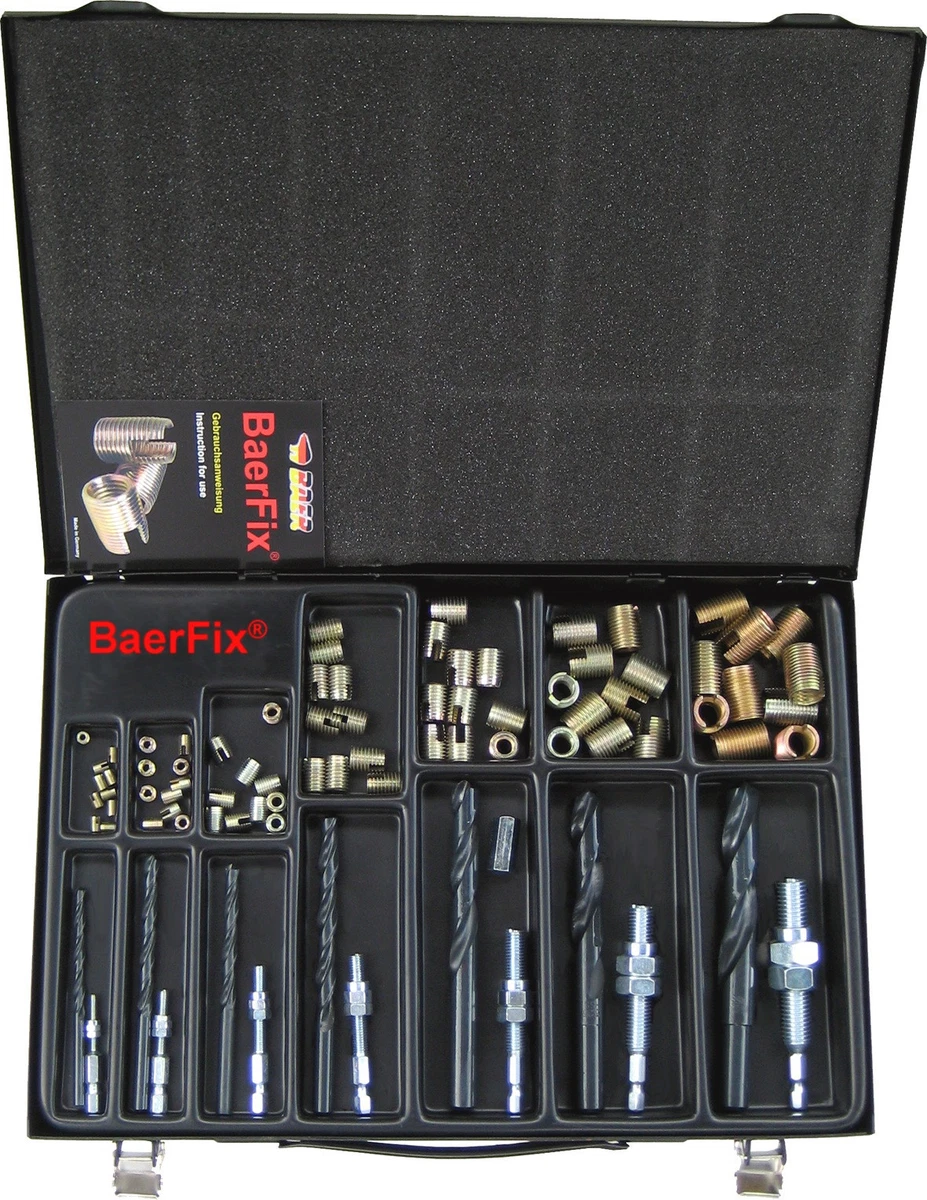 V-Coil Kit Di Riparazione Filettatura BSW 1/2 X 12 TPI – Acciaio Inox E HSS, Completo Di Maschio E Punta - 5