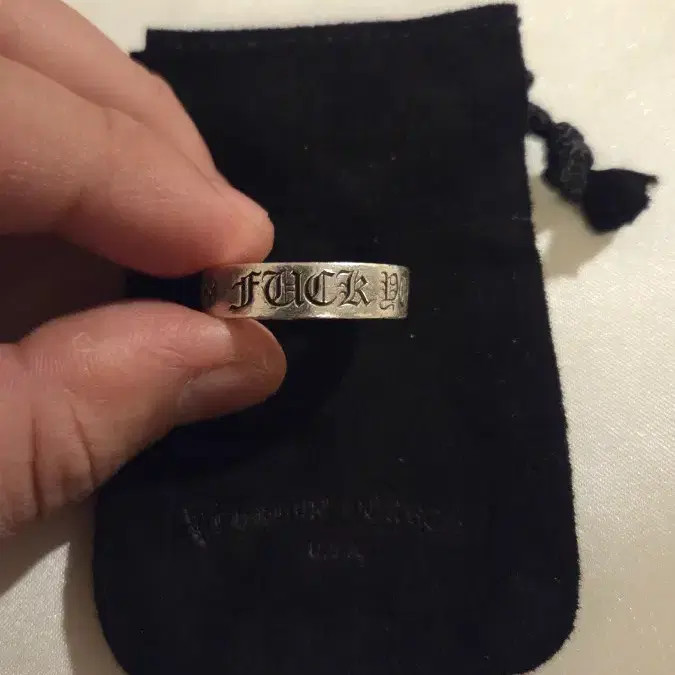 Chrome Hearts 6mm Silver Fucky Ring US10 19K Size thumbnail 2