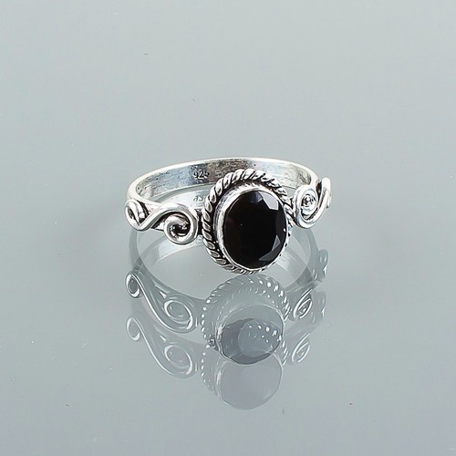 Black Onyx Gemstone 925 Sterling Silver Ring Handmade Jewelry Ring For Gift