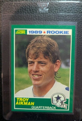 #ad 1989 SCORE #270 TROY AIKMAN ROOKIE CARD RC DALLAS COWBOYS HOF $49.99