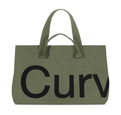 Curves by Sean Brown Two-Tone  Tote Bag (Olive/Lime) New Unopened Package
