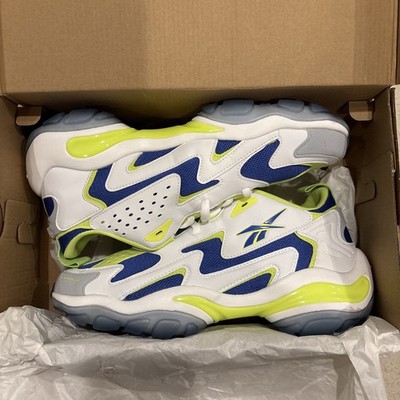 Reebok DMX Series 1600 Size 9.5 White Neon Lime Cobalt New In Box RARE