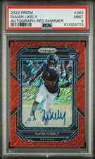 Isaiah Likely 2022 Panini Prizm Red Shimmer Rookie RC Auto 25/35 PSA 9 Mint NFL