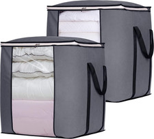 120L Extra Large Blanket Storage Bags Breathable Clothes Storage Containers for