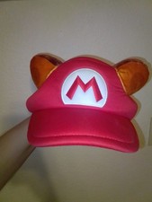 Super Mario Bros 3 Tanooki Mario Raccoon Red Hat With Ears Cosplay MarioBros