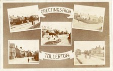 REAL PHOTOGRAPHIC MULTIVIEW POSTCARD OF TOLLERTON, (NEAR YORK), NORTH YORKSHIRE