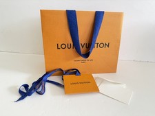 LOUIS VUITTON 8.5  x 7  X 4.5  Authentic Paper Shopping Tote Bag Small Orange