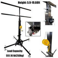 5.9-19.68ft Heavy Duty Double-Layer Lighting Stand 16-Position 551.16lb Max Load