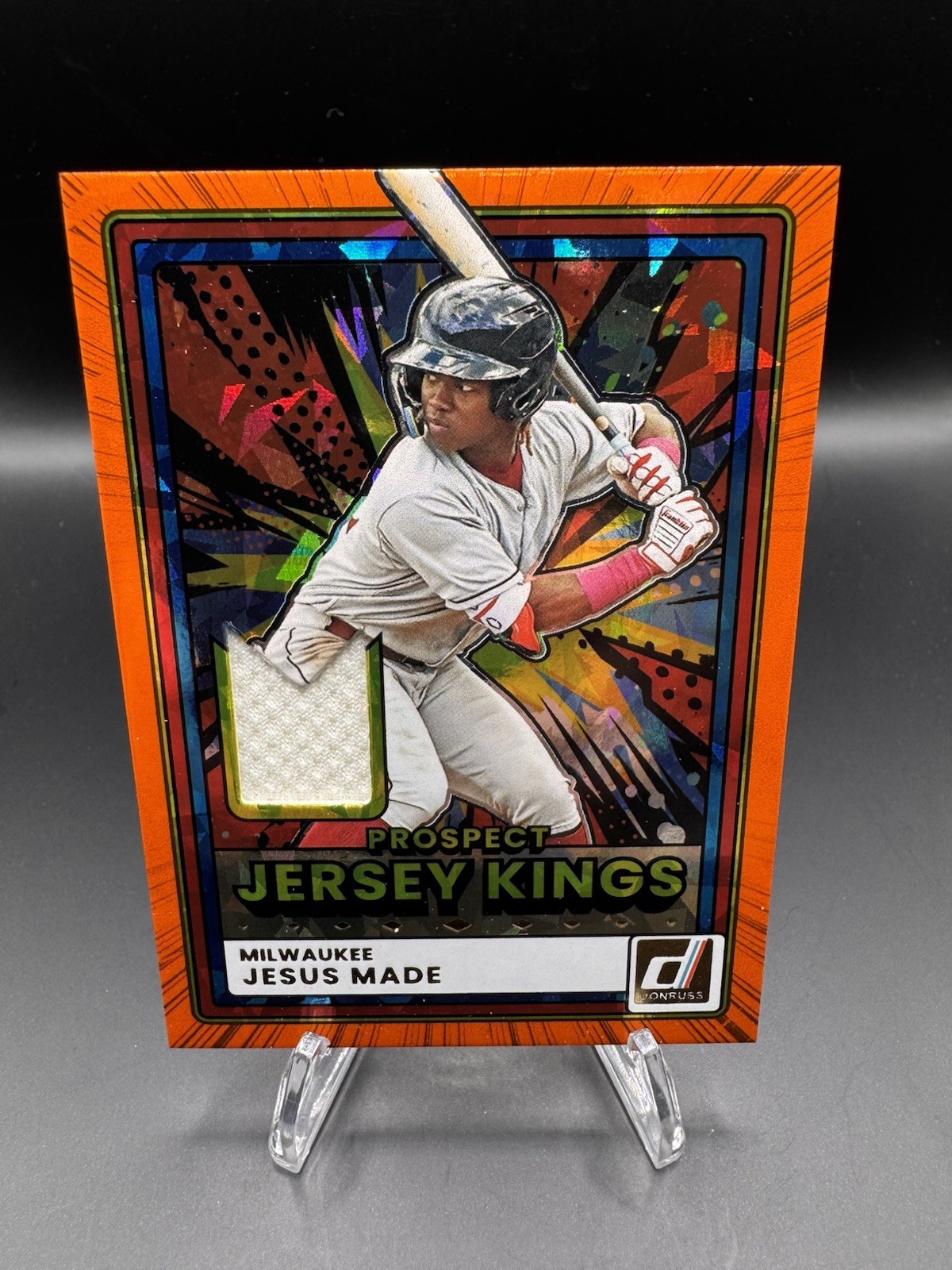 2026 Donruss Jesus Made Prospect Jersey Kings Relic Orange Ice Milwaukee Brewers