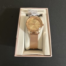 Orologio donna Ginevra oro rosa chip diamante cinturino rete metallo nuovo con scatola!