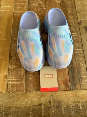 Hunter's Womens Bryce Slip On Closed Toe Clogs, Size 8, Purple Tie-dye Pastel