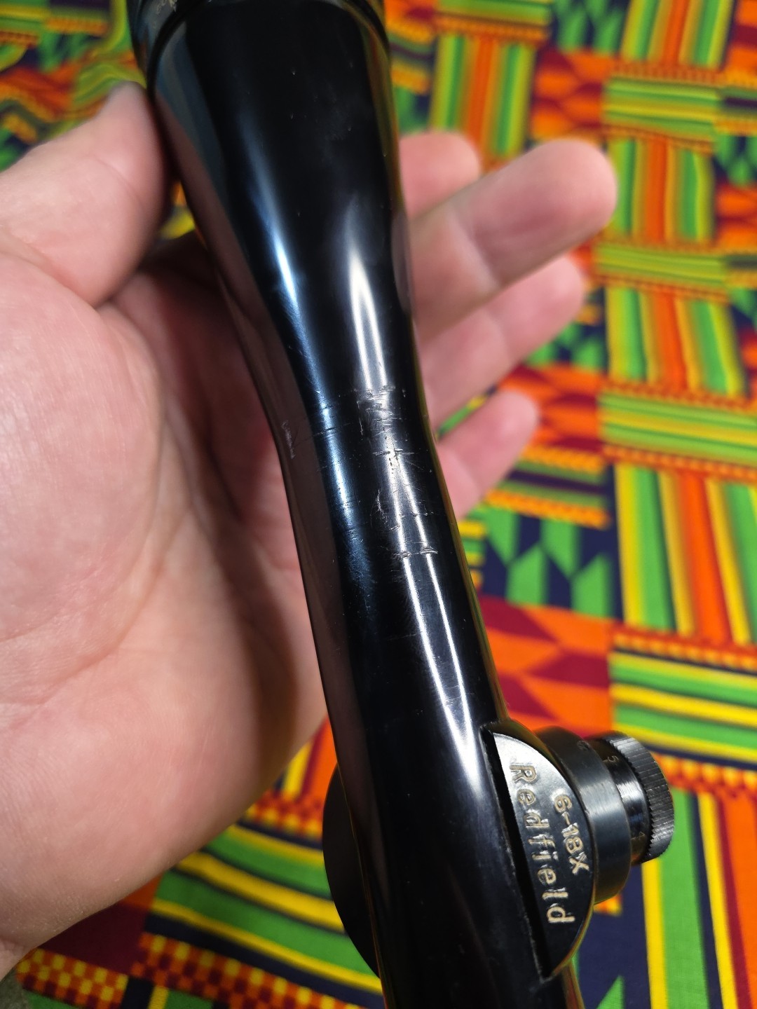 VINTAGE REDFIELD 6-18X ACCU-RANGE 600 GLOSS RIFLE SCOPE WITH AO TARGET RETICLE 