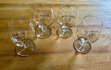 Set of 4 Courvoisier Napoleon Brandy Snifters – Vintage Cognac Glasses
