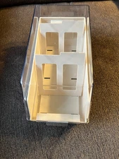 Vintage Generic  3.5 Floppy Disk Holder File Box Storage 2 dividers