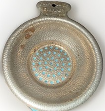 Vintage Hammered Aluminum Fruit Juice Strainer Made in USA Farmhouse