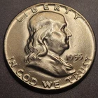 1955 50C Franklin Half Dollar BU