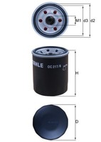 Mahle ÖLfilter Ø65,5Mm FüR Suzuki SX4 Sx4 / Classic Fiat Sedici Sj410 Samurai