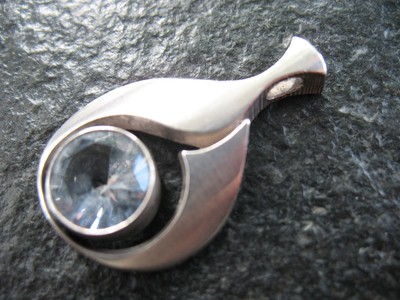 Anhänger Silber 925 Sten & Laine Finnland Vintage mit Bergkristall Edelstein