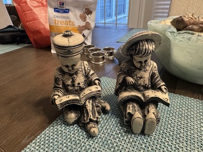 Vintage Collectable Asian Boy And Girl Figurines 
