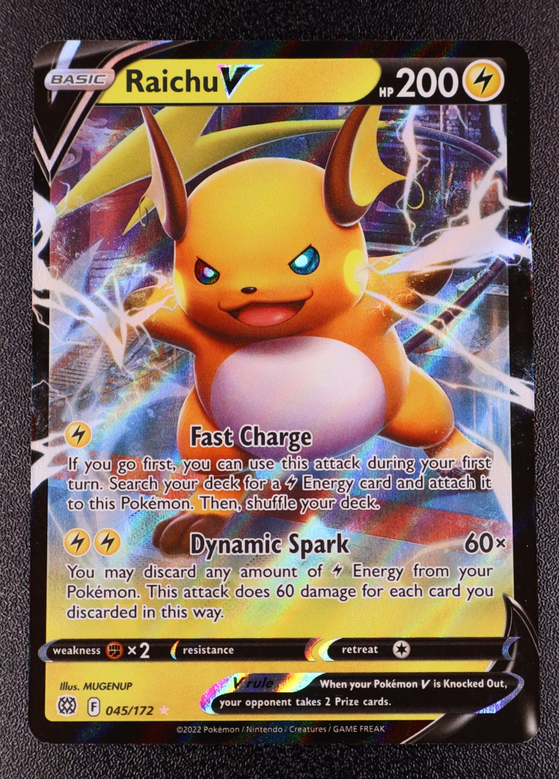 Raichu V 045/172 SWSH9: Brilliant Stars Ultra Rare Pokémon TCG NM/M 