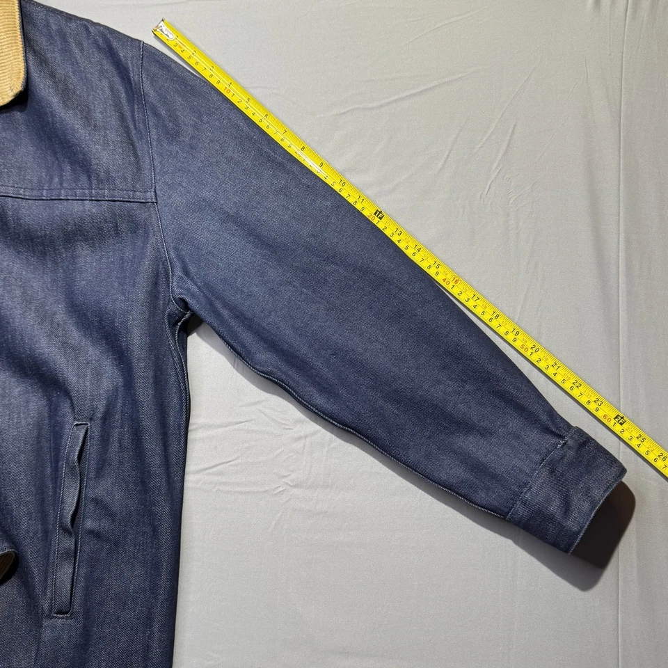 Abrigo plumero de trinchera vintage años 80 Levi's denim cuello pana XXL-XXXL Foto 4 de 4