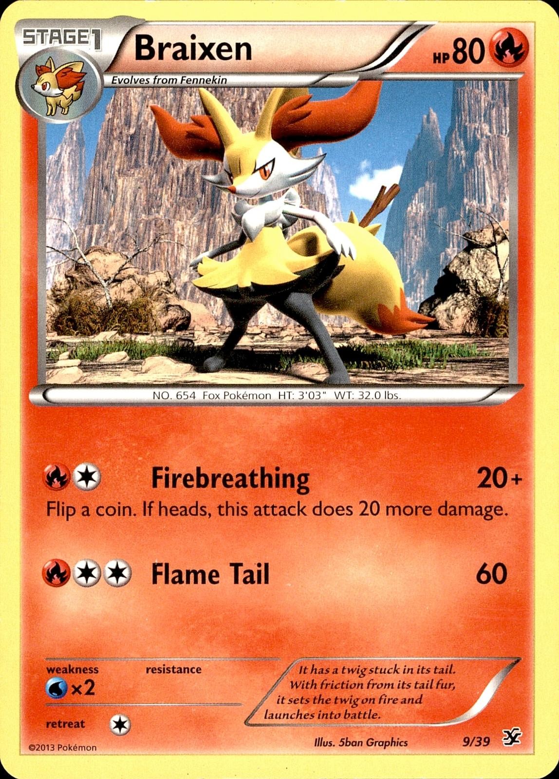 POKEMON BRAIXEN 9/39 KALOS STARTER SET MP
