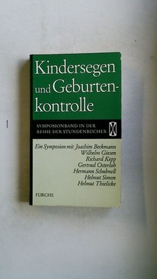 99217 Joachim Beckmann KINDERSEGEN UND GEBURTENKONTROLLE