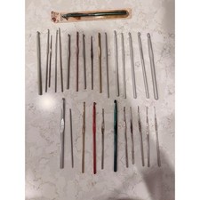 Mixed Lot Vintage Aluminum Steel Crochet Hooks Boye Susan Bates Multiple Sizes